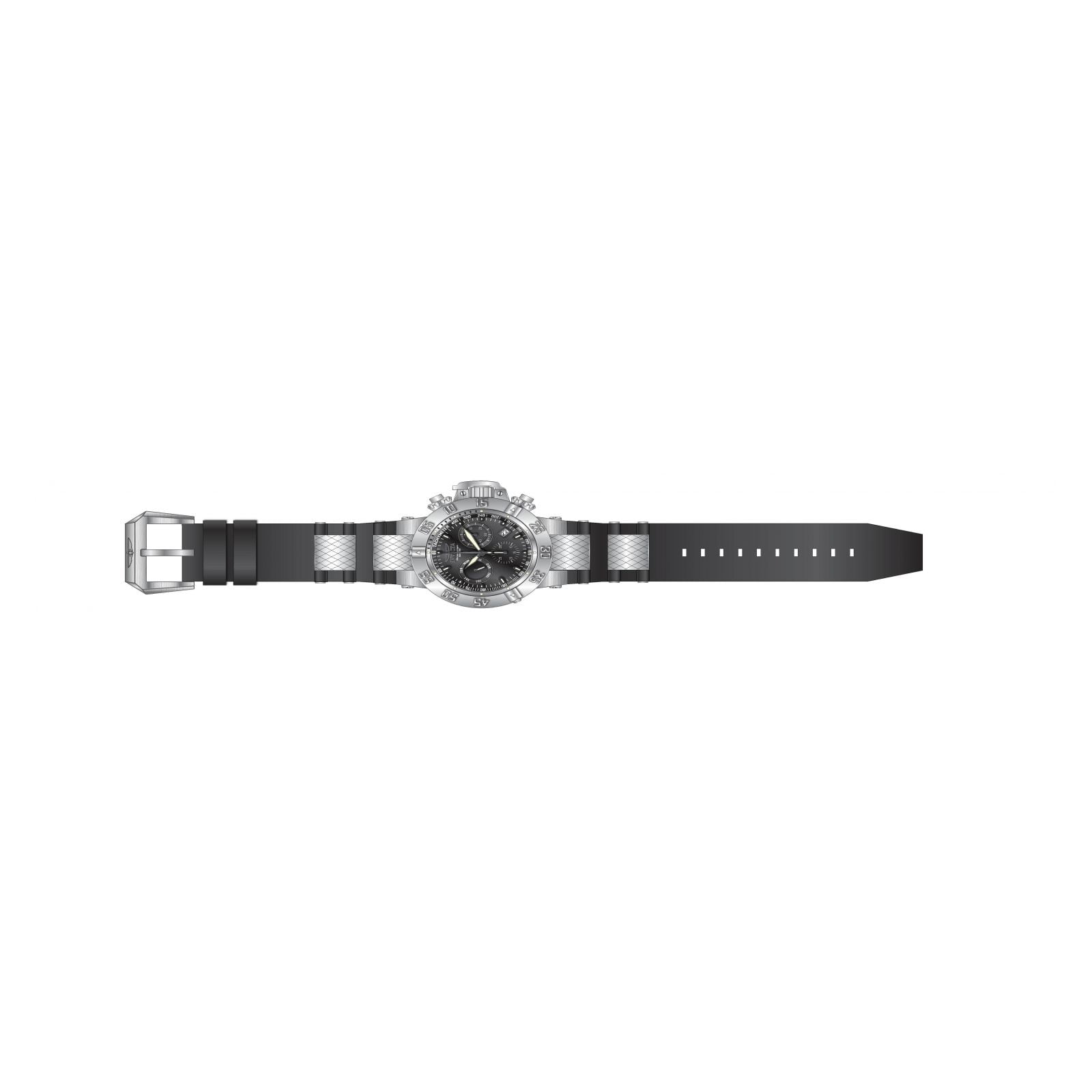Invicta Men's 1380 subaqua noma iii chronograph black dial black silicone watch