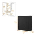 thumbnail image 3 of FM FURNITURE Guajira Modern 6-Door Wood Bedroom Armoire in Black Wenge, 3 of 7