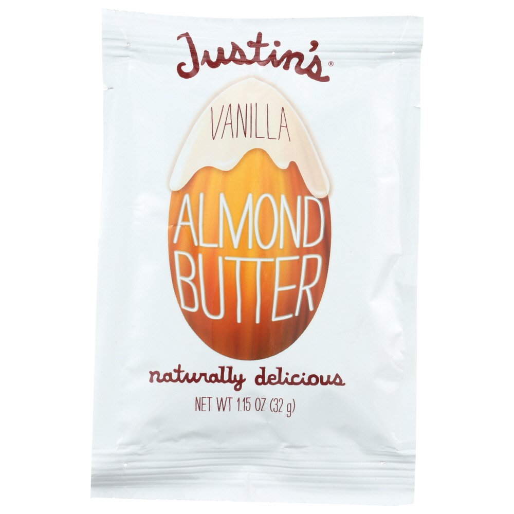 Justin'S Almond Butter Squeeze Pack, Vanilla, 1.15 Oz.