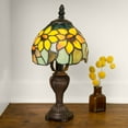 thumbnail image 2 of River of Goods Sunflower Bloom Stained Glass 11.5" Accent Lamp, 2 of 6