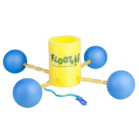 Floozie-Yellow Canister with Blue Floats, Floating Beverage Holder