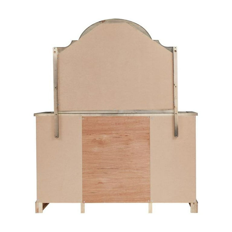 Progressive Furniture Meadow Door Dresser and Mirror in Weathered Gray