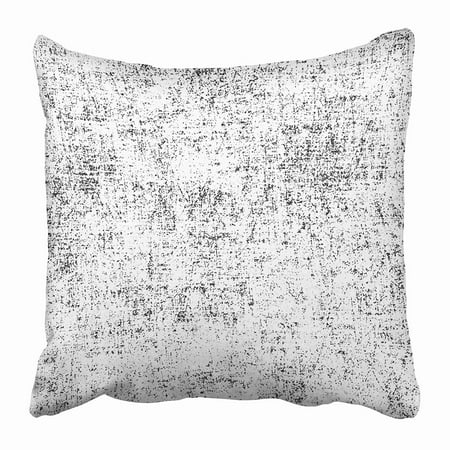 - USART Black Rust Distressed Overlay of Rusted Peeled Metal Grunge Abstract Halftone White Pillow Case Cushion Cover 18x18 inch