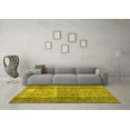 thumbnail image 3 of Ahgly Company Indoor Round Abstract Yellow Contemporary Area Rugs, 6' Round, 3 of 4