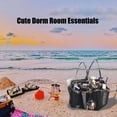 thumbnail image 4 of WEHUSE Portable Shower Caddy for College Dorm, Large Black Mesh Shower Bag with Hook, 7 Pocket Bathroom Tote, 4 of 8