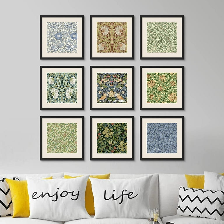 PixonSign Wall Art Collage Gallery Print Frame Set William Morris