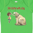 thumbnail image 4 of Inktastic Life is Better with a Dog Boys or Girls Baby Bodysuit, 4 of 5