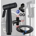 thumbnail image 1 of A Set of Handheld Bidet Sprayer for Toilet, Self-cleaning, Stainless Steel and Easy to Install, Black, 1 of 5