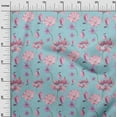 thumbnail image 2 of oneOone Cotton Jersey Sky Blue Fabric Flower Watercolor Fabric For Sewing Printed Craft Fabric By The Yard 58 Inch Wide, 2 of 4