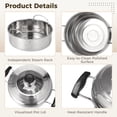 thumbnail image 3 of 6-Piece Stainless Steel Deep Fryer Pot Set, 4.2 Qt Multi-Function Cooking Pot with Glass Lid, Steamer Basket, Frying Basket, Food Tongs & Egg Rack, Ideal for Frying, Steaming, Boiling, Egg Dishes, 3 of 7