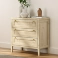 thumbnail image 4 of EYYTHUNG Modern 3 Drawer Dresser Set of 2, Light Wood Dresser Chest of Drawers Cabinet, Light Oak, 4 of 8