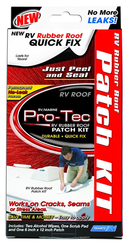 Camco 41461 - Pro-Tec EPDM Rubber/Metal White Patch Kit (6' x 12')