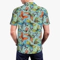 thumbnail image 3 of Balery Retro Flying Butterflies Printed Men’s Short Sleeve Polo Shirt, Midweight Men's Shirt,Golf Polo shirts -Large, 3 of 8