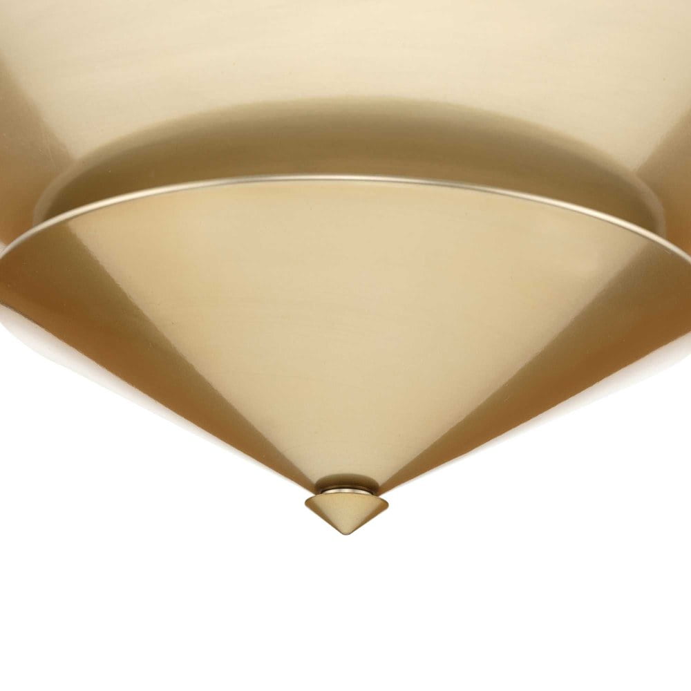 Progress Lighting Pinellas 4-Light Close-to-Ceiling Softgold Steel Fixture with White Plaster Shade
