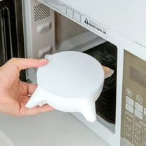 GOOHOCHY Silicone Bowl Covers Stretch Wraps Reusable Expandable Food Lids with Cartoon Embossment Flower Design (White)