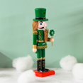 thumbnail image 4 of DecoracióN Cascanueces Figura de Madera Cascanueces Verde Roral Figuras DíA de San Patricio Cascanueces, 4 of 5