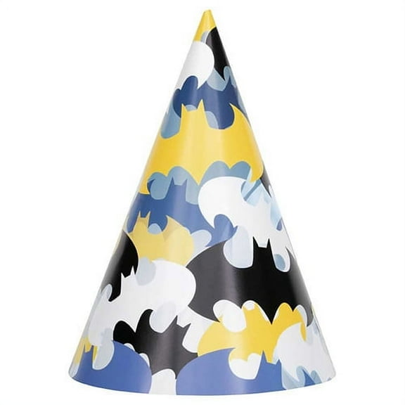 Batman 'Party' Paper Cone Hats (8ct)