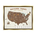 thumbnail image 5 of Stupell Industries Start Exploring National Parks Map United States Metallic Gold Framed Floating Canvas Wall Art, 16x20, by Daphne Polselli, 5 of 5