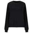 thumbnail image 4 of STETMN Women's Fall Sweater Lantern Long Sleeve Knit Pullover Top Casual Chunky Knit Jumper, 4 of 6