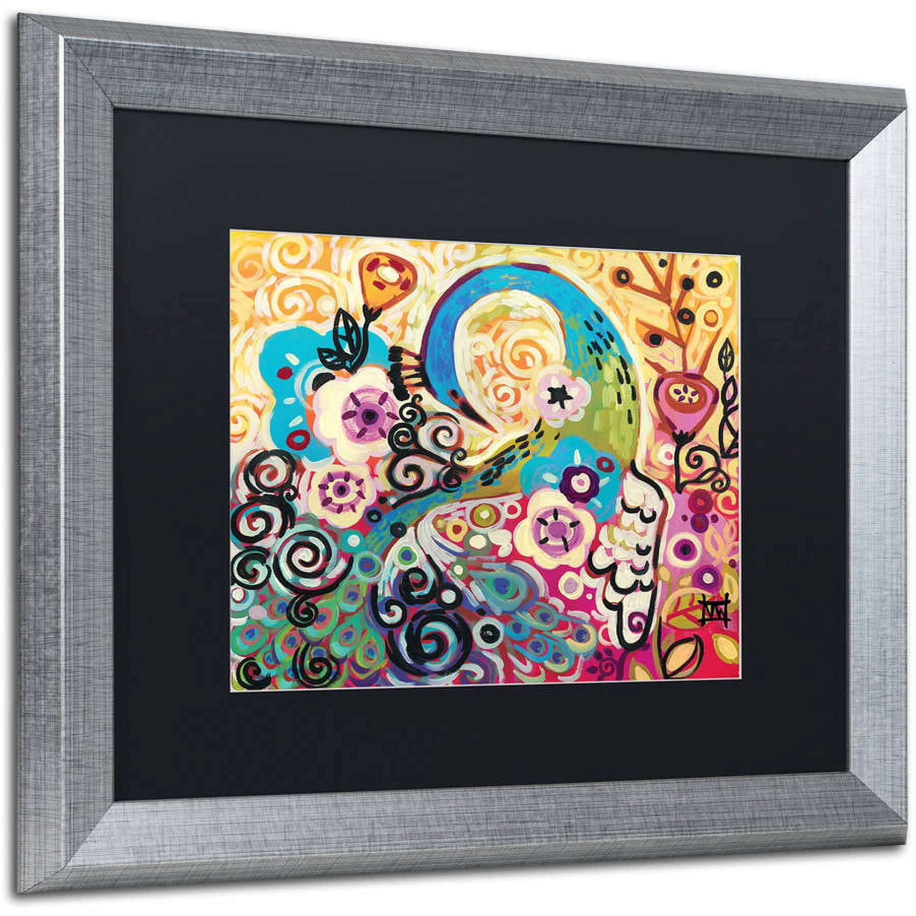 "46" Canvas Art by Natasha Wescoat, Black Matte, Silver Frame