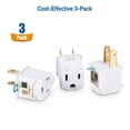 thumbnail image 3 of Adaptadores Cable Matters Blanco Paquete de 3 Clavijas 2 a 3, 3 of 6