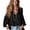 Black #13, variant on Women's Boho Split V‑Neck Balloon Blouse Long‑Sleeve Shirt Solid Color Western Tunic Loose‑Fit Casual Top for Spring Fall Vacation