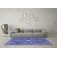 thumbnail image 3 of Ahgly Company Machine Washable Indoor Rectangle Persian Blue Traditional Area Rugs, 8' x 12', 3 of 4