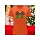 thumbnail image 1 of Playera Blusa Con Estampado De Moño Navideño Ropa Para Mujer Color Anaranjado Talla Chica Marca Emil SaEs, 1 of 4