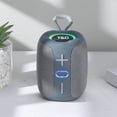 thumbnail image 3 of Latrodar New Exquisite Cylindrical Portable Bluetooth Speaker Colorful Lights Cool Gift Sound Well-Made Gray 4.4x4.4 Inch Home Gadgets, 3 of 4