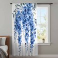 thumbnail image 4 of Blue Eucalyptus Leaves Sheer Curtains 63 Inches Long, Spring Botanical Summer Light Filering Curtains, Breathable Simi Curtain Privacy Drapes for Living Room Bedroom Lightweight Window Treatment, 4 of 9