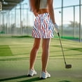 thumbnail image 4 of Garronmavis Women's Mini Tennis Skort High Waisted Mini Golf Skort Casual Workout Skirt with Pockets Workout Athletic Womens Animal Print Skort, American Flag Zebra, Size 3XL, 4 of 7