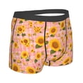 thumbnail image 3 of Daiia Plaid Sunflower Men's Underwear Boxer Briefs, Cotton Stretch Moisture-Wicking Underwear-Medium, 3 of 9
