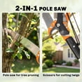 thumbnail image 4 of Outsunny 6.5ft 2-In-1 Manual Pole Saw, Telescopic Long Reach Pole Pruner, 4 of 10