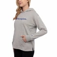 thumbnail image 2 of Champion Womens Logo Jersey Hoodie Pullover,Oxford Grey Heather,Small, 2 of 3