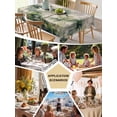 thumbnail image 5 of Summer Tropical Leaves Table Cloth, Green Palm Trees Botanical Waterproof Tablecloth for Rectangle Tables, Reusable Washable Fabric Table Cover for Restaurant Kitchen Dining Tables 60"x102", 5 of 6