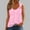 Pink#1, variant on GaThRRgYP Women's Sleeveless Floral Top,Women's Solid Color Camisole Sleeveless T-shirt Loose Tank Top Khaki S