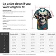 thumbnail image 6 of Lsque Modern Hip-Hop Skull pattern Hawaiian Shirt for Men, Unisex Summer Beach Casual Short Sleeve Button Down Shirts-Small, 6 of 9