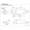 thumbnail image 3 of Aqua Eden VCTAP603015L 60" Cast Iron Rectangular 3-Wall Alcove Tub, Left Drain Hole, White, 3 of 9