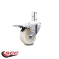 thumbnail image 2 of 3 Inch Nylon Wheel Swivel 7/8 Inch Square Stem Caster with Total Lock Brake SCC, 2 of 2