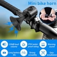thumbnail image 4 of ¡Venta caliente! Bocina de bicicleta eléctrica 120dB Adultos Niños Alarma de bocina de bicicleta IPX4 Bocinas de bicicleta electrónicas a prueba de agua para manillares Ebike Scooter Horn, 4 of 8