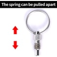thumbnail image 4 of 2 Packs Spring Plunger with Pull Ring, 1/4"- 20 Thread Size, 0.31" Thread Length, Stainless Steel Non-Locking Type Stubby Hand-Retractable Spring Plunger Index Plunger, 4 of 7
