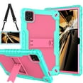 thumbnail image 2 of SOATUTO For T-Mobile Revvl Tab 5G Come With Tempered Glass Screen Protector Film Tablet Case with Kickstand / Shoulder Strap Kids Friendly Shell Fit for T-Mobile Revvl 10.36 inch - Green+Pink/2 Pcs, 2 of 6