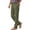 Army Green, variant on 100%Cotton Pants for Women High Waist Trousers Tummy Control Office Straight Leg Trousers Ladies Slacks with Pockets