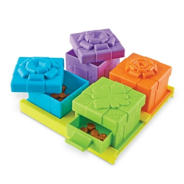 Brightkins Surprise Party Treat Puzzle Dog Toy, Interactive Jigsaw with Dispenser for Enrichment Training