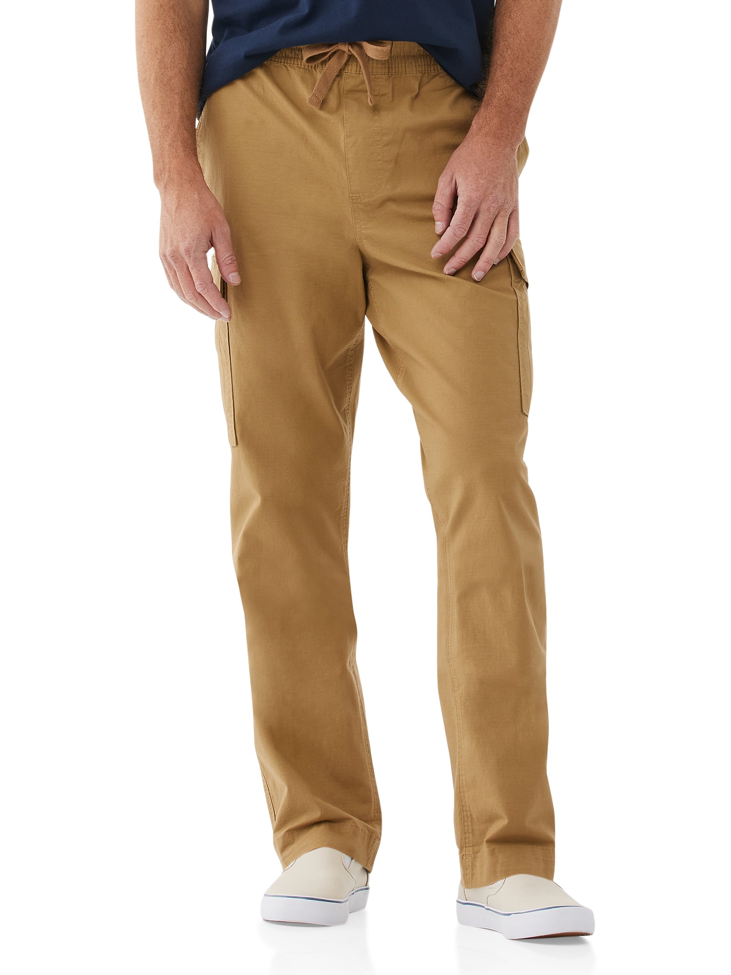 Free Assembly Men's Cargo Pants with E-Waist - Walmart.com