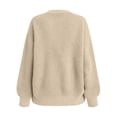 thumbnail image 6 of Meichang Oversized Cardigan Sweaters for Women Open Front Long Sleeve Chunky Cardigan Knit Sweater Fall Winter Soft Button Down Cardigans Khaki L, 6 of 9