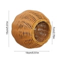 thumbnail image 3 of FeiFu Rattan Woven Bird Sleeping Nest Plastic Hanging Warm Bird Hammock Breathable Durable Hanging Nest for Small Birds Cage Accessory, 3 of 6