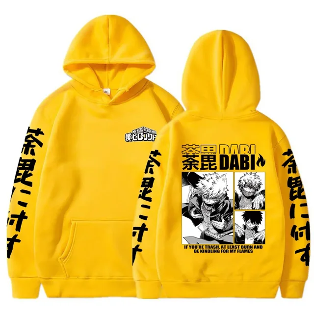 Sudadera con capucha de Anime My Hero Academia MHA, Sudadera con iconos de Manga Dabi, ropa de regalo de Boku No Hero Academia, Sudadera Felpa Moletom