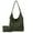 Dark Green, variant on Slouchy Hobo Bags for Women Soft Designer Shoulder Purses Ladies Top Handle Handbag, Black