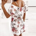 thumbnail image 4 of Blusa con volantes con estampado casual de verano Dress HUOGUO para mujer, 4 of 4